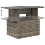 Outdoor Seating Set with Cushion 6 pcs Grey Poly rattan