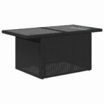 Garden Sofa Set with Cushion 7 pcs Black Poly rattan