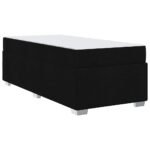 Bed Frame with Mattress Black 90 x 190 cm Fabric