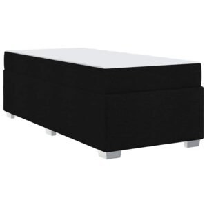 Bed Frame with Mattress Black 90 x 190 cm Fabric