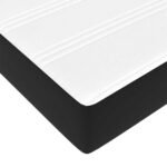 Bed Frame with Mattress Black 90 x 190 cm Fabric
