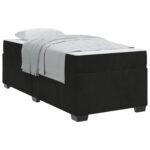 Bed Frame with Mattress Black 90 x 190 cm Fabric