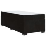 Bed Frame with Mattress Black 90 x 190 cm Fabric