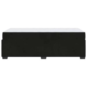 Bed Frame with Mattress Black 90 x 190 cm Fabric