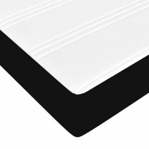 Bed Frame with Mattress Black 90 x 190 cm Fabric