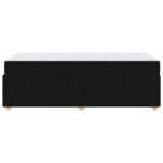 Bed Frame with Mattress Black 90 x 190 cm Fabric
