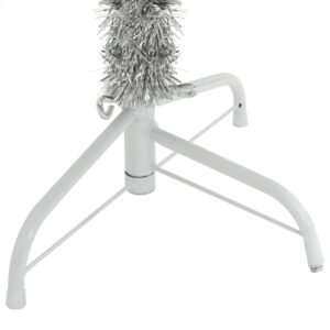 Artificial Pre-lit Christmas Tree Silver 180 cm PET