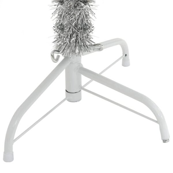 Artificial Pre-lit Christmas Tree Silver 180 cm PET