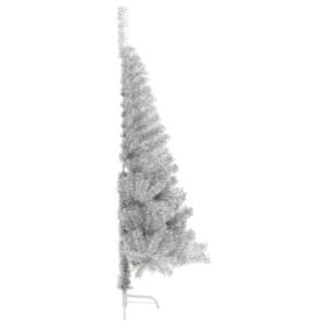 Artificial Pre-lit Christmas Tree Silver 180 cm PET