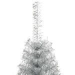 Artificial Pre-lit Christmas Tree Silver 210 cm PET
