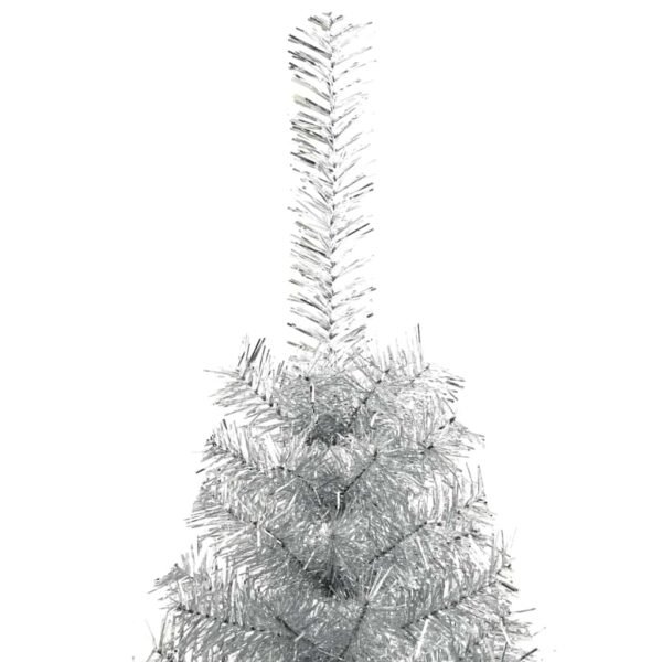 Artificial Pre-lit Christmas Tree Silver 210 cm PET