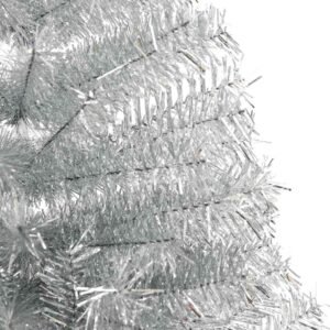 Artificial Pre-lit Christmas Tree Silver 210 cm PET