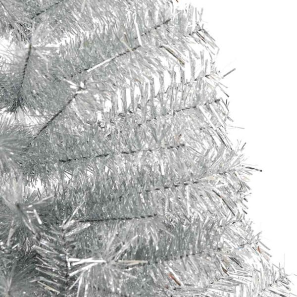Artificial Pre-lit Christmas Tree Silver 210 cm PET
