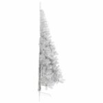 Artificial Pre-lit Christmas Tree Silver 210 cm PET