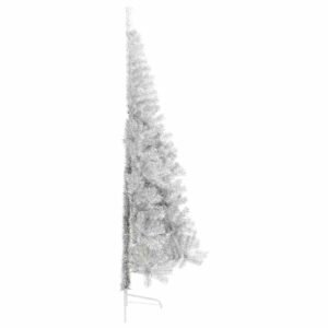 Artificial Pre-lit Christmas Tree Silver 210 cm PET