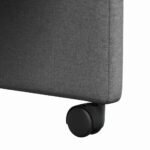 Dining Chairs with Wheels 2 pcs Dark Grey 57 x 66 x 94 cm