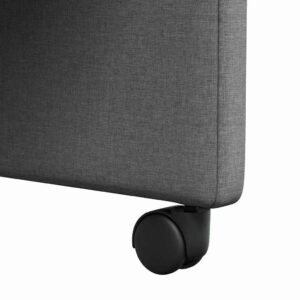 Dining Chairs with Wheels 2 pcs Dark Grey 57 x 66 x 94 cm