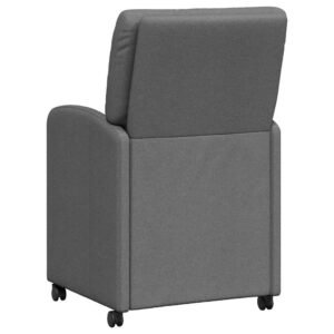 Dining Chairs with Wheels 2 pcs Dark grey 57 x 67 x 95 cm