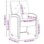 Dining Chairs with Wheels 2 pcs Dark grey 58 x 67 x 97 cm