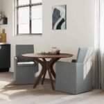 Dining Chairs 2 pcs Dark grey 57 x 67 x 95 cm Fabric