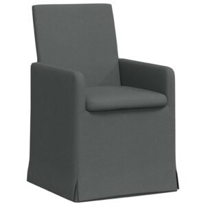 Dining Chairs 2 pcs Dark grey 57 x 67 x 95 cm Fabric
