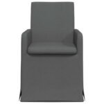 Dining Chairs 2 pcs Dark grey 57 x 67 x 95 cm Fabric