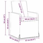 Dining Chairs 2 pcs Dark grey 57 x 67 x 95 cm Fabric