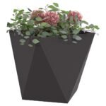 Planter Black 40 x 40 x 40 cm Steel