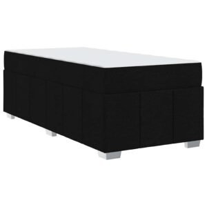 Bed Frame with Mattress Black 90 x 190 cm Fabric