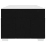 Bed Frame with Mattress Black 90 x 190 cm Fabric