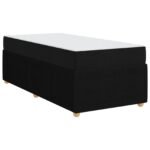 Bed Frame with Mattress Black 90 x 190 cm Fabric