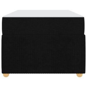 Bed Frame with Mattress Black 90 x 190 cm Fabric