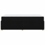 Bed Frame with Mattress Black 90 x 190 cm Fabric