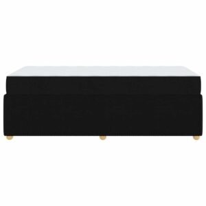 Bed Frame with Mattress Black 90 x 190 cm Fabric