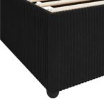 Bed Frame with Mattress Black 90 x 190 cm Fabric