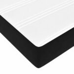Bed Frame with Mattress Black 90 x 190 cm Fabric