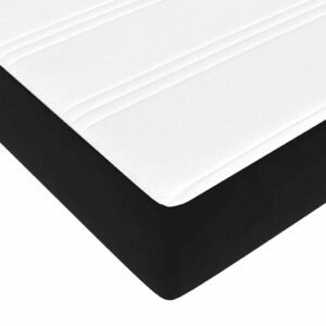 Bed Frame with Mattress Black 90 x 190 cm Fabric