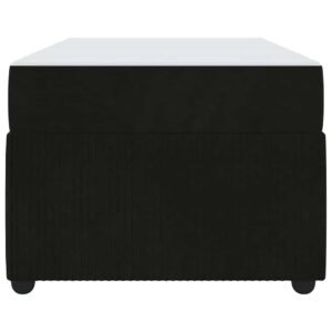 Bed Frame with Mattress Black 90 x 190 cm Fabric