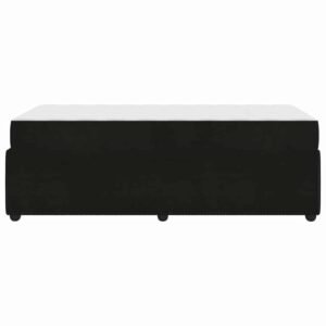 Bed Frame with Mattress Black 90 x 190 cm Fabric