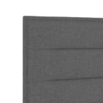 Bed Frame with Headboard Dark Grey 152 x 203 cm Fabric