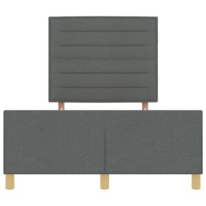 Bed Frame with Headboard Dark Grey 152 x 203 cm Fabric