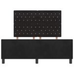 Bed Frame with Headboard Black 152 x 203 cm Velvet