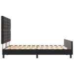 Bed Frame with Headboard Black 152 x 203 cm Velvet
