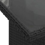Garden Sofa Set with Cushion Manual 6 pcs Black Poly Rattan