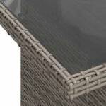 Garden Sofa Set with Storage 9 pcs Grey Poly rattan