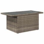Garden Sofa Set with Storage 9 pcs Grey Poly rattan