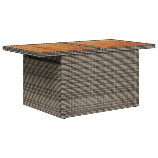 Garden Sofa Set with Storage 9 pcs Grey Poly rattan