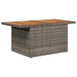 Garden Sofa Set with Storage 9 pcs Grey Poly rattan