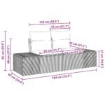 Garden Sofa Set with Cushion 8 pcs Black Poly Rattan