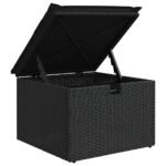 Garden Sofa Set with Cushion 6 pcs Black Poly Rattan